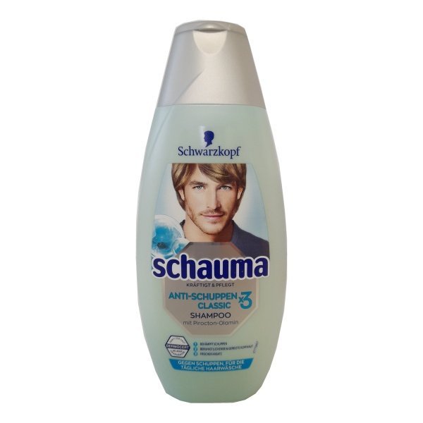 SCHAUMA Classic x3, šampón na vlasy proti lupinám pánsky 400 ml
