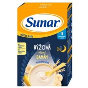 Sunar Mliečna ryžová kaša na dobrú noc banánová 210 g
