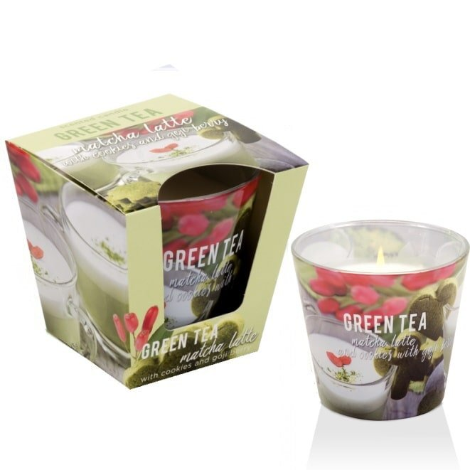BARTEK Green Tea Matcha Latte, vonná sviečka 115 g