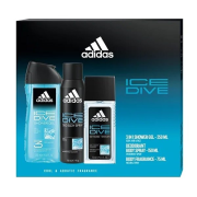 Adidas Ice Dive sprchový gél 250 ml + deo 150 ml + deo natural sprej 75 ml