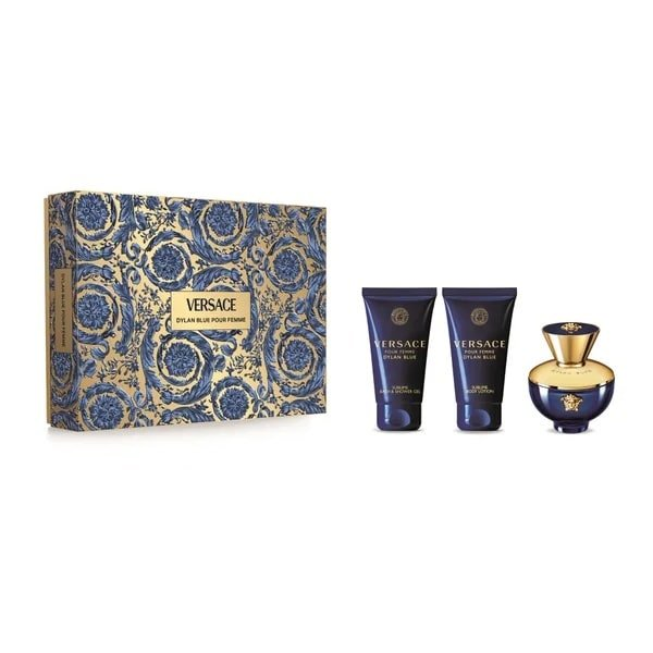 Versace Dylan Blue Pour Femme parfumovaná voda 50 ml + gél 50 ml + mlieko 50 ml, darč. kazeta