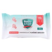 BactoStop univerzálne dezinfekčné vlhčené ubrúsky 15 ks