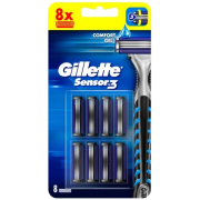 Gillette Sensor3, náhradné hlavice 8 ks