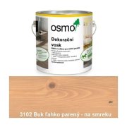 OSMO Dekoračný vosk Transparentný, 3102 Buk ľahko parený 2,5 l