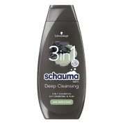 SCHAUMA Men 3 v 1 Charcoal & Clay, šampón pánsky 400 ml