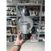 Pamätný sklenený kahanec s náboženským motívom a venovaním pre ocka, 27 cm