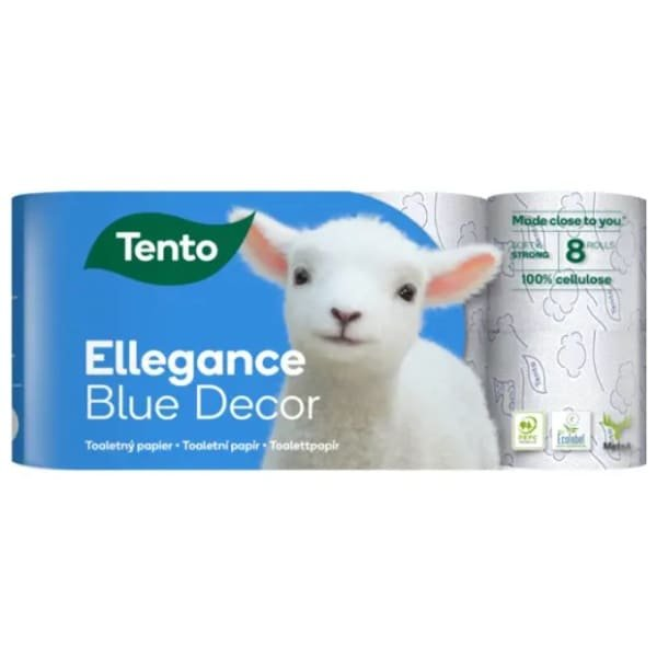 Tento Ellegance Blue Decor, 3 vrstvový toaletný papier 8 ks