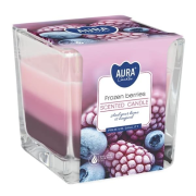 Bispol trojfarebná vonná sviečka v skle Frozen Berries 170 g