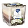 Bispol trojfarebná vonná sviečka v skle Vanilla 170 g