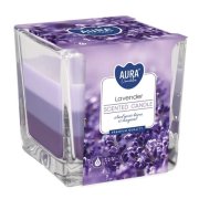 Bispol trojfarebná vonná sviečka v skle Lavender 170 g