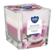 Bispol trojfarebná vonná sviečka v skle Spa Garden 170 g