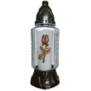 Náhrobný kahanec la 539 s ružou 1 ks