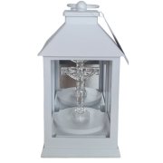 Náhrobný LED kahenec, lampión kríž biely