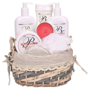 BODY TIP MANDĽA darčekové balenie s mandľovým olejom EXCLUSIVE v prútenom obale