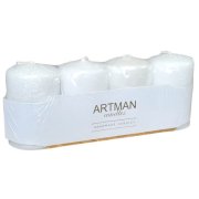 Adventné sviečky biele 6 x 9 cm, 4 ks