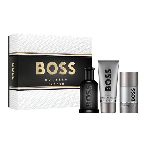 HUGO BOSS Boss Bottled Parfum 100 ml + gél 100 ml + deo stick 75 ml, darč. kazeta