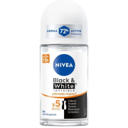 NIVEA Black & White Ultimate Impact, guľôčkový antiperspirant roll-on 50 ml