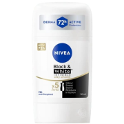 NIVEA Dámsky tuhý antiperspirant Black & White Invisible Silky Smooth, 50 ml