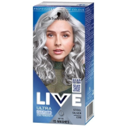 Schwarzkopf LIVE Ultra Brights or Pastel Steel Silver, farba na vlasy 098 Oceľovo strieborná 80ml