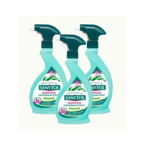 SANYTOL Dezinfekčný univerzálny čistič 3 x 500 ml, 3 x 500 ml