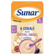 Sunar mliečna kaša s 8 cereáliami slivka, jablko 210 g