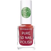 Dermacol Prírodný lak na nechty Pure 3D - 4 Poppy Red, 11 ml