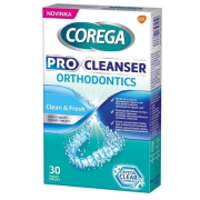 COREGA Čistiace tablety na ortodontické pomôcky Pro Cleanser Orthodontics, 30 ks