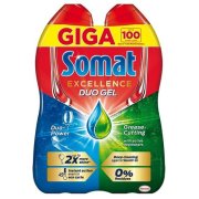 SOMAT Gél do umývačky riadu Excellence Duo Gel Grease Cutting 2 x 900 ml