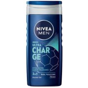 Nivea Men Ultra Charge 3v1 sprchovací gél pánsky 250 ml