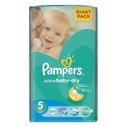 PAMPERS Active Baby 5 Junior, Plienky pre deti od 11 do 18kg 64ks