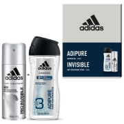 ADIDAS Adipure & Invisible, pánska darčeková kazeta 1 ks