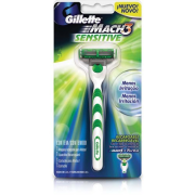 GILLETTE Mach 3 Sensitive Pánsky holiaci strojček pre citlivú pokožku 1ks + hlavica 1ks