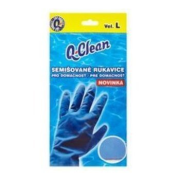 Q Clean semišové gumené rukavice L, 1 ks