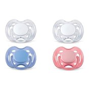 AVENT cumlík Sensitive, ortodonický silikónový cumlík 0-6m 2ks