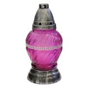 Náhrobný kahanec sklo S-100 fialový 100g