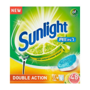 Sunlight All in 1 Double Action Citrus tablety do umývačky riadu 48 ks