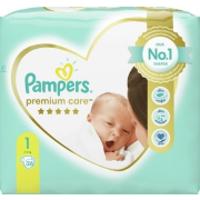 PAMPERS Premium Care Plienky veľkosť 1 (2 - 5 kg), 26 ks