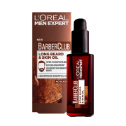 LOREAL Paris Men Expert Barber Club Long Beard & Skin Oil, Vyživujúci olej na dlhé fúzy a tvár, 30ml