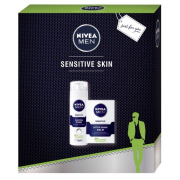 NIVEA Men Sensitive Skin, Pánska darčeková kazeta pre hladké oholenie bez podráždenia