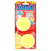 SOMAT UR Duo-Pearls, Osviežovač do umývačky riadu s vôňou citrónu a pomaranča, 2x60 umývacích cyklov
