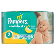 PAMPERS Active Baby 2 Mini, Plienky pre deti od 3 do 6kg 43ks