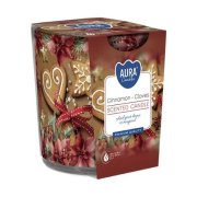 Aura vonná sviečka v skle Škorica - klinček 100 g