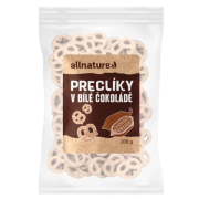 Allnature praclíky v bielej čokoláde 100 g