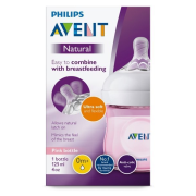Philips AVENT fľaša Natural 2 PP ružová 125 ml, 1 ks