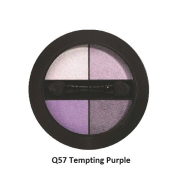 GOSH Quattro Eye Shadow, paletka očných tieňov Q57 Tempting Purple 3g