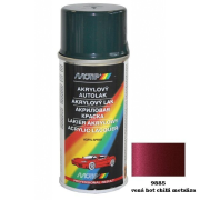 Motip akrylový autolak Škoda Metalíza SD 9885 červená hot chilli metalíza150ml