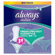 Always Dailies Sviežosť a Ochrana Flexistyle Normal Intímky 58 ks