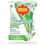 ORION Fragrance Vôňa Jasmínu a Konvaliniek, závesné štipce proti moliam s funkciou osviežovača