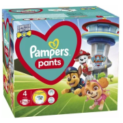 Pampers Pants plienkové nohavičky Paw Patrol veľkosť 4, 9-15 kg, 72 ks