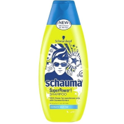 SCHAUMA Men Super Power!, pánsky šampón na vlasy pre silné a poddajné vlasy 400ml